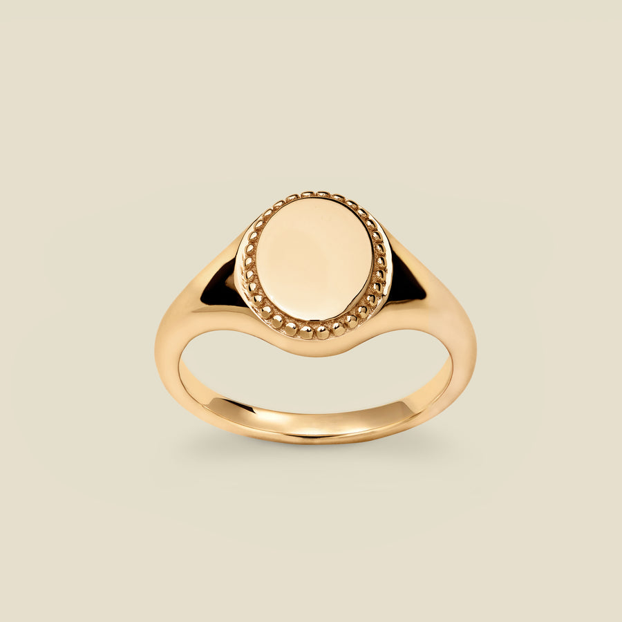Engravable Oval Signet Ring