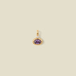 February Oval Birthstone Charm