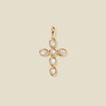 Mother of Pearl Cross Charm