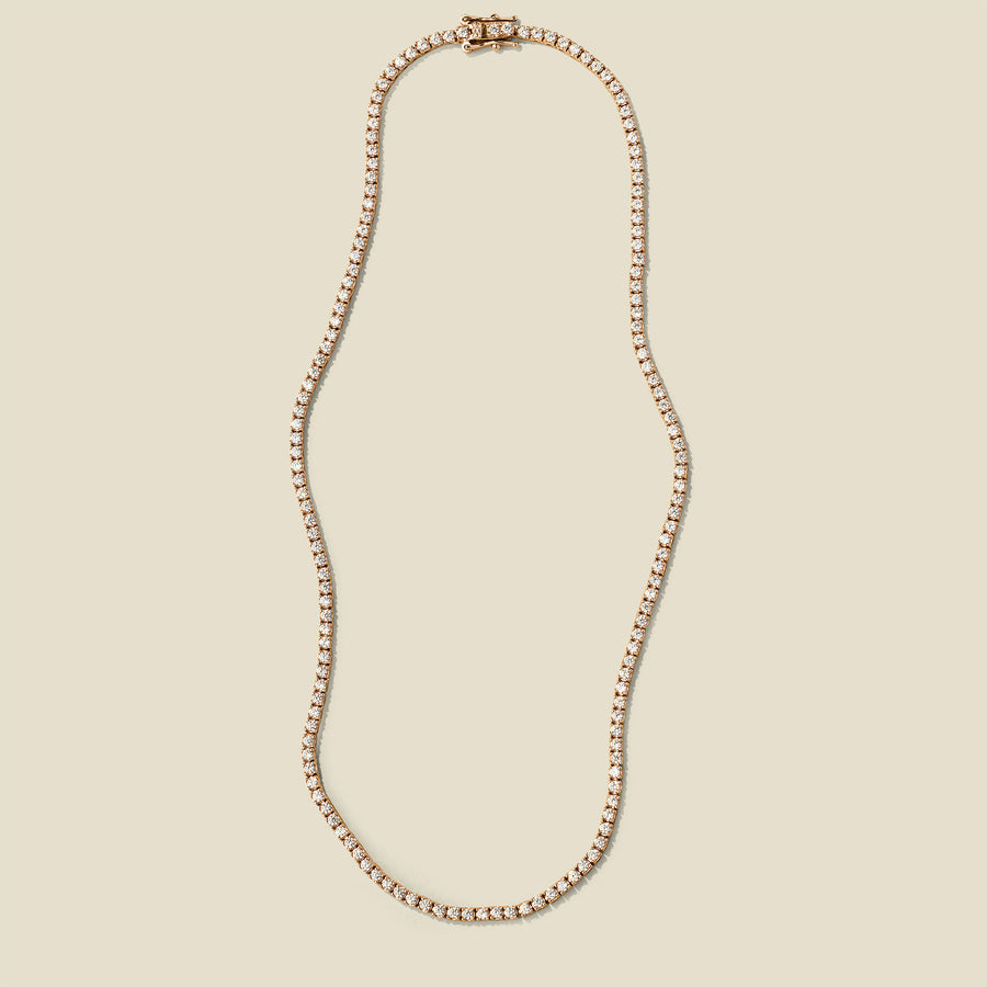 CZ Prong-Set Tennis Necklace