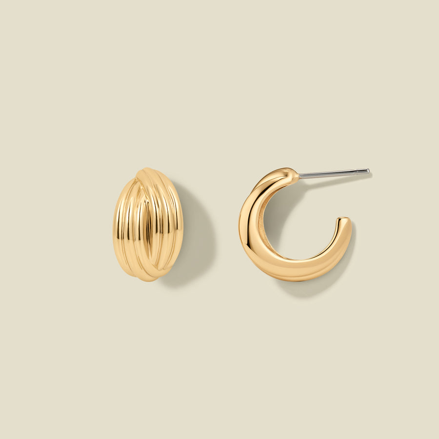 Sol Crossover Hoop Earrings