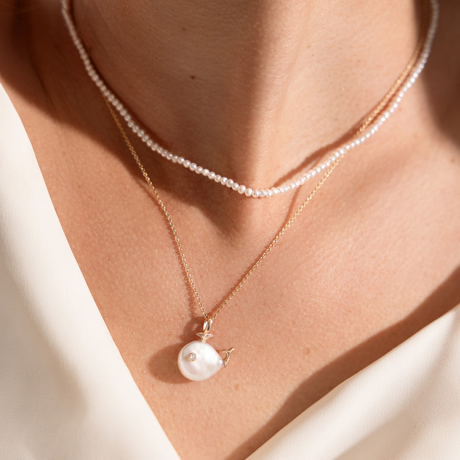 Pearl Whale Charm Lifestyle