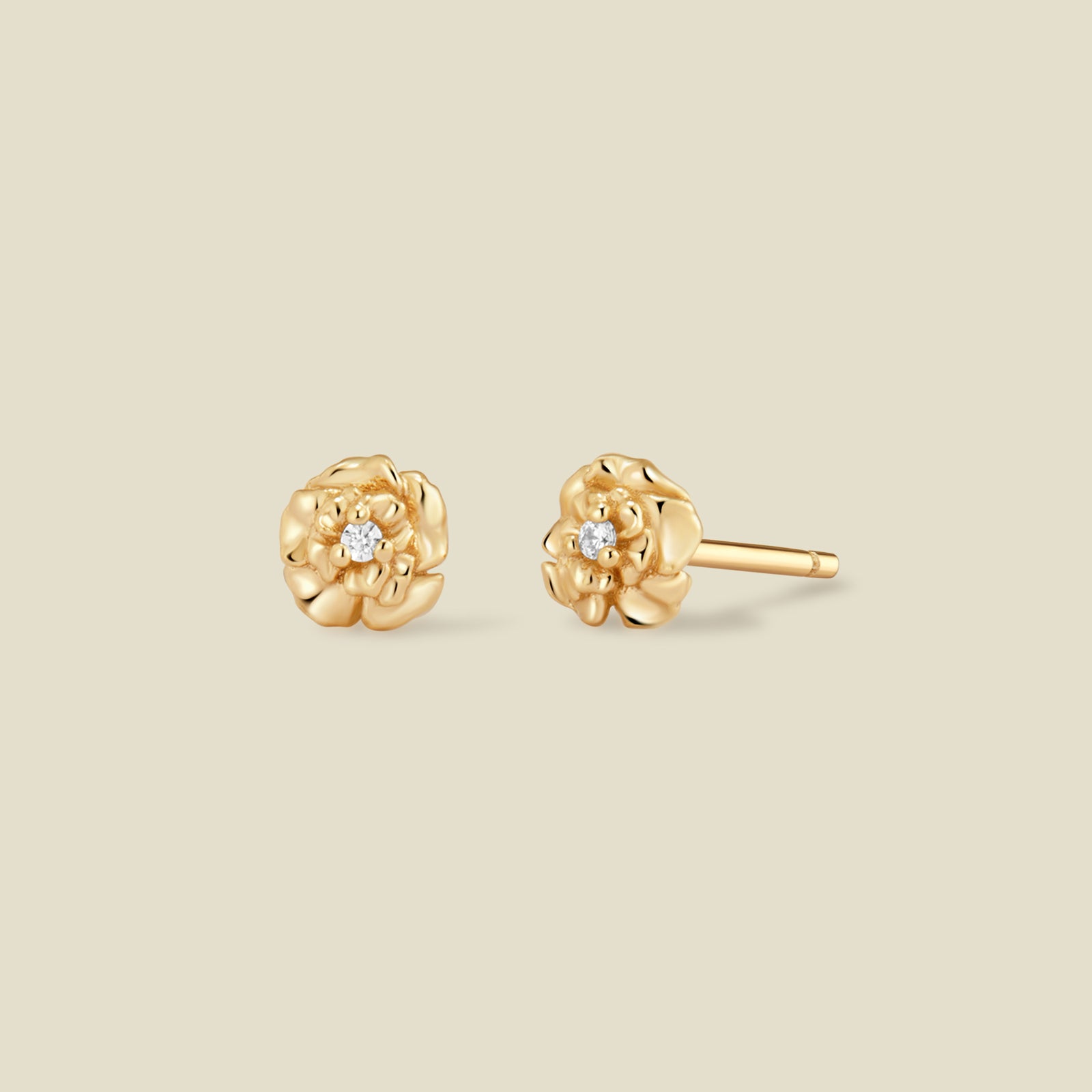January CZ Birth Flower Stud Earrings