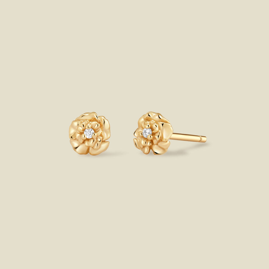 January CZ Birth Flower Stud Earrings