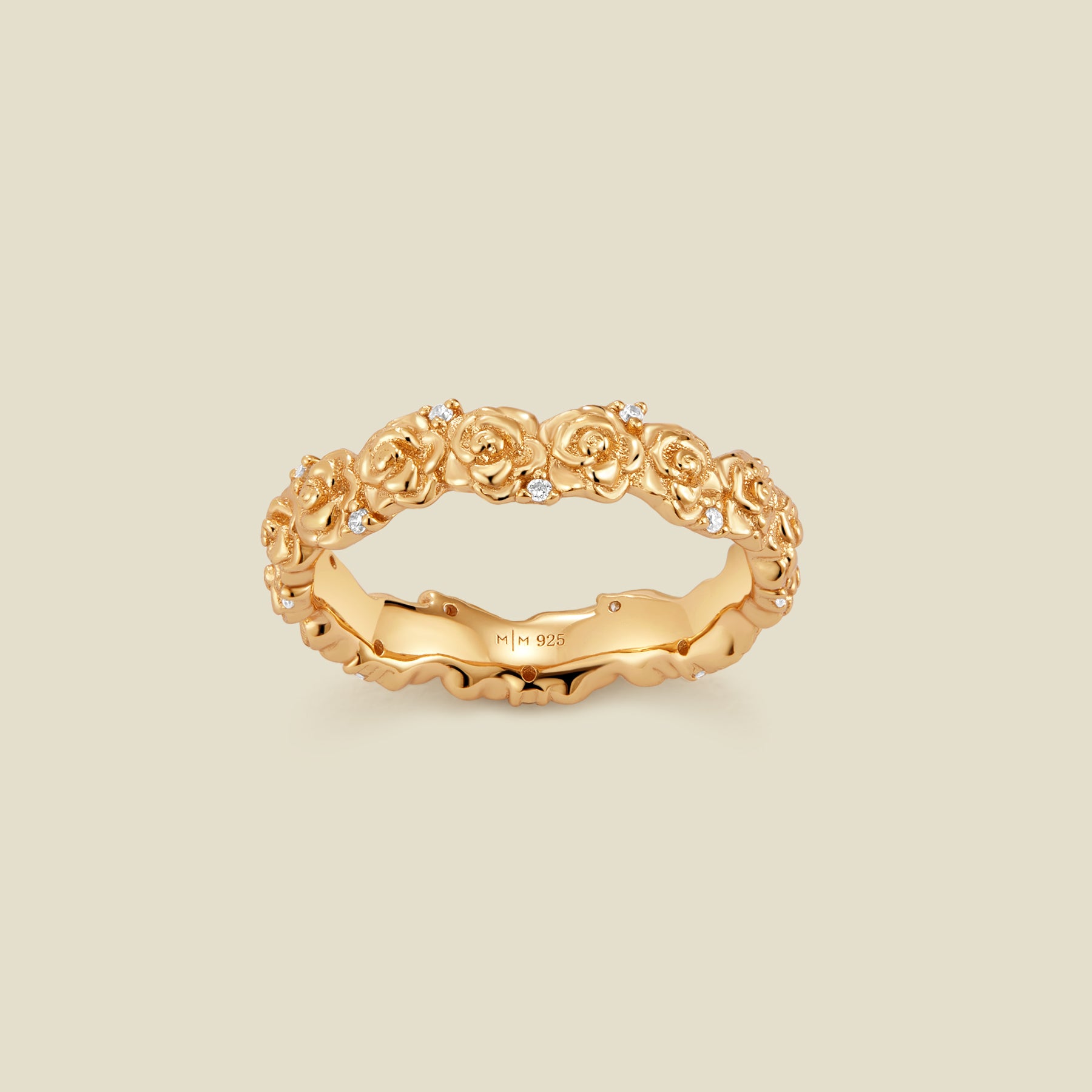 June CZ Birth Flower Eternity Ring