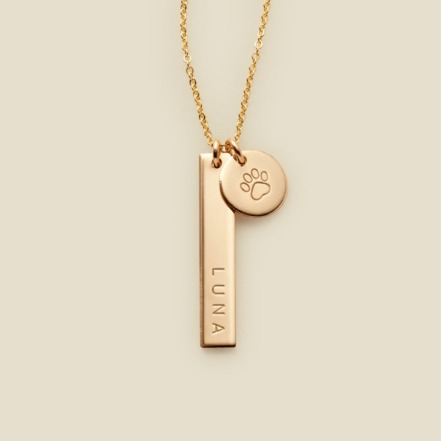 Paw & Co Bar Necklace