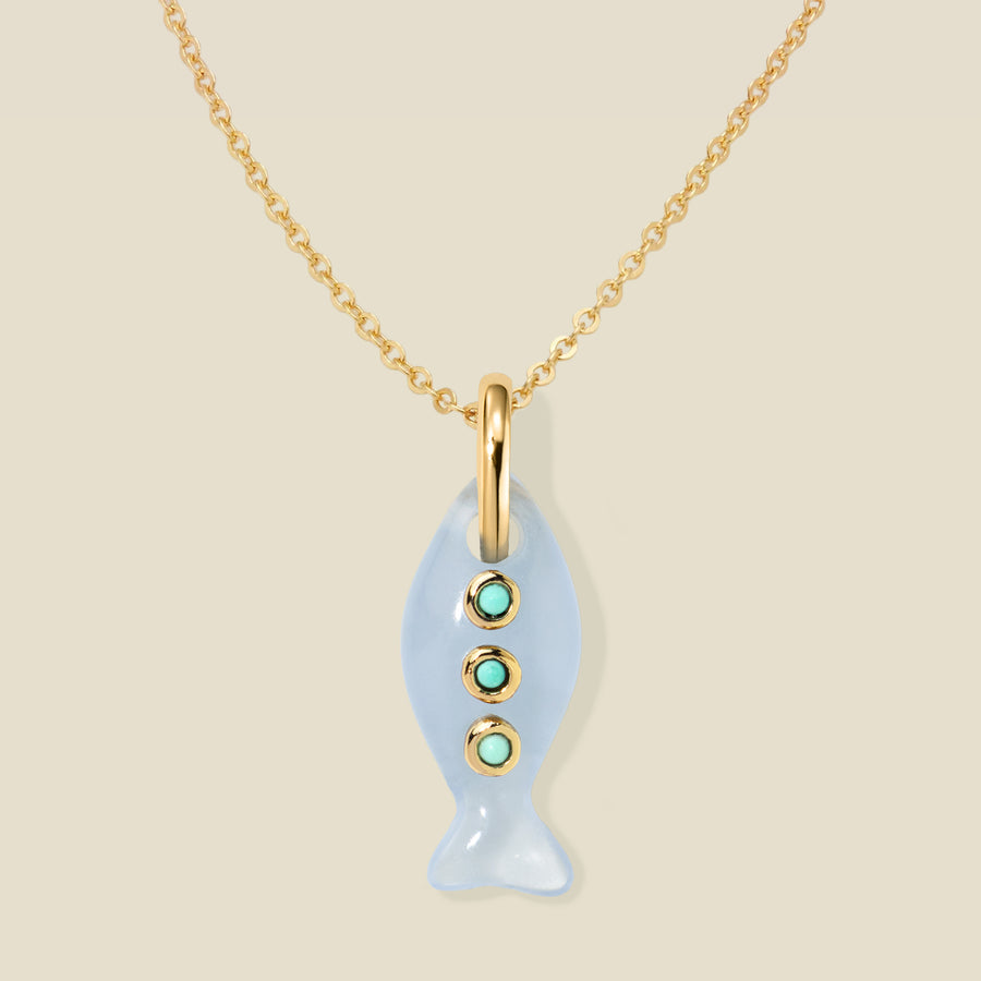 Low Tide Fish Charm Necklace