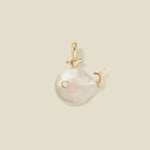 Pearl Whale Charm
