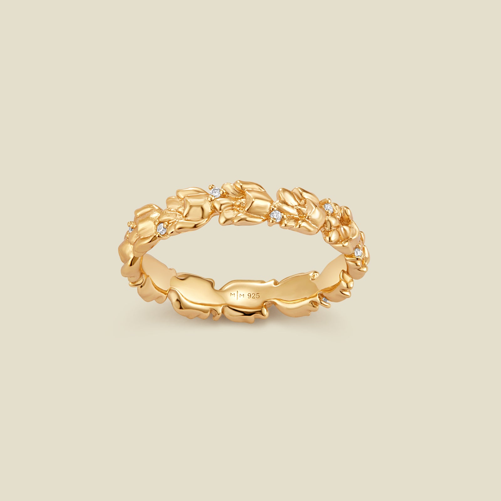 May CZ Birth Flower Eternity Ring