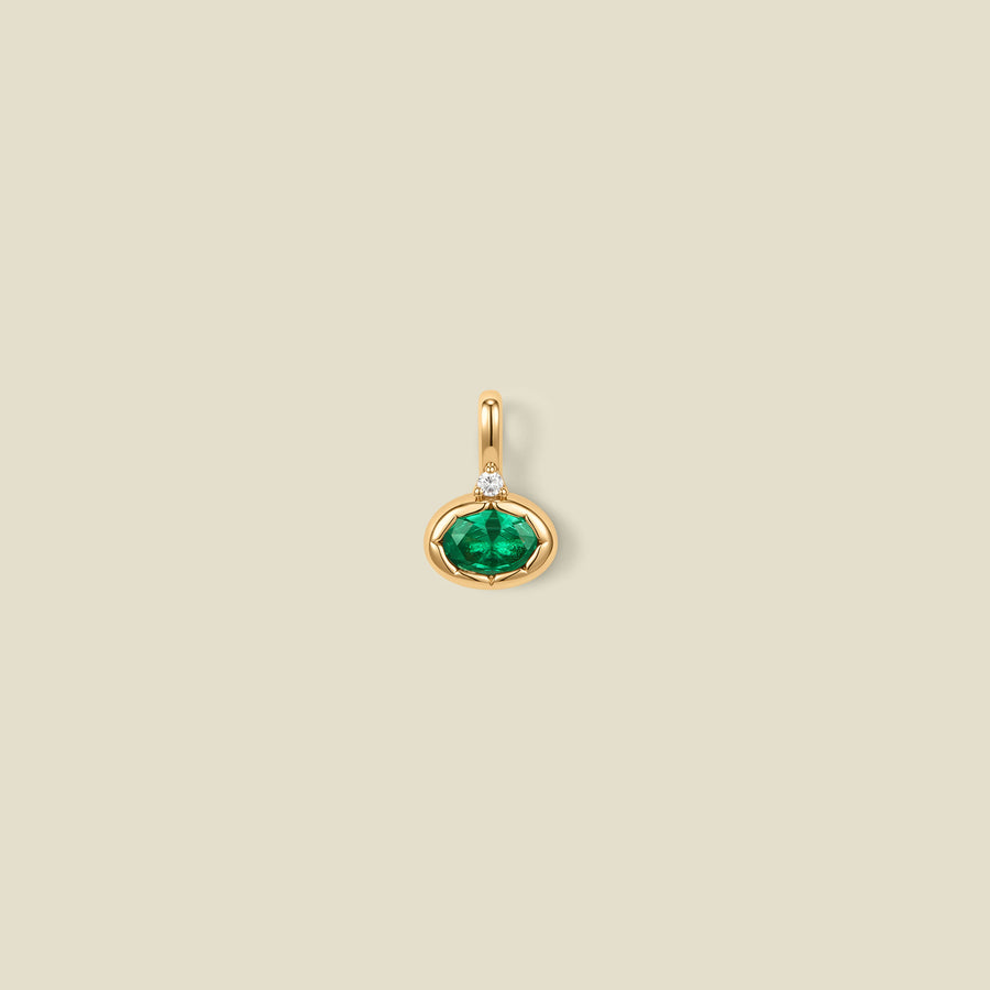 May Oval Birthstone Charm