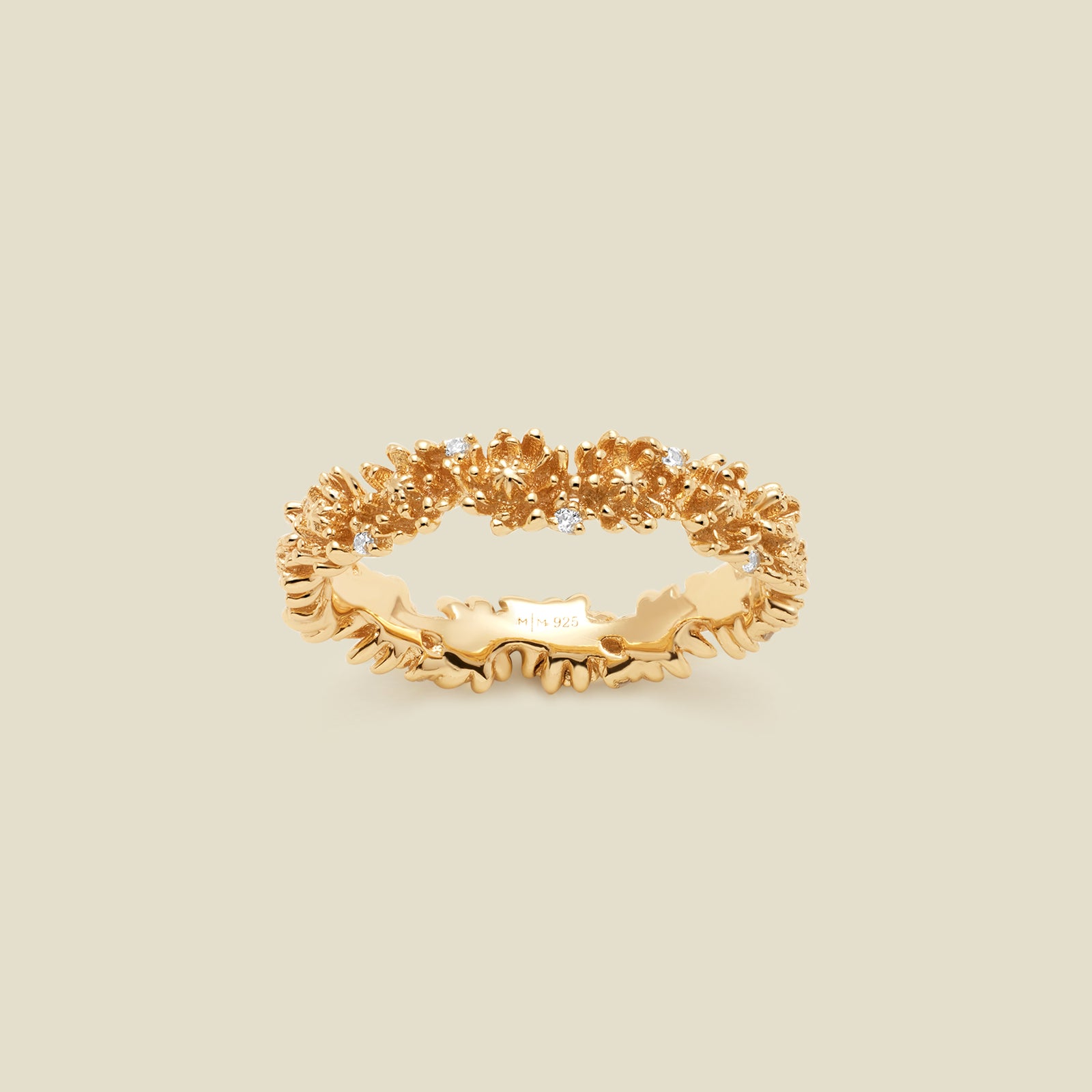November CZ Birth Flower Eternity Ring