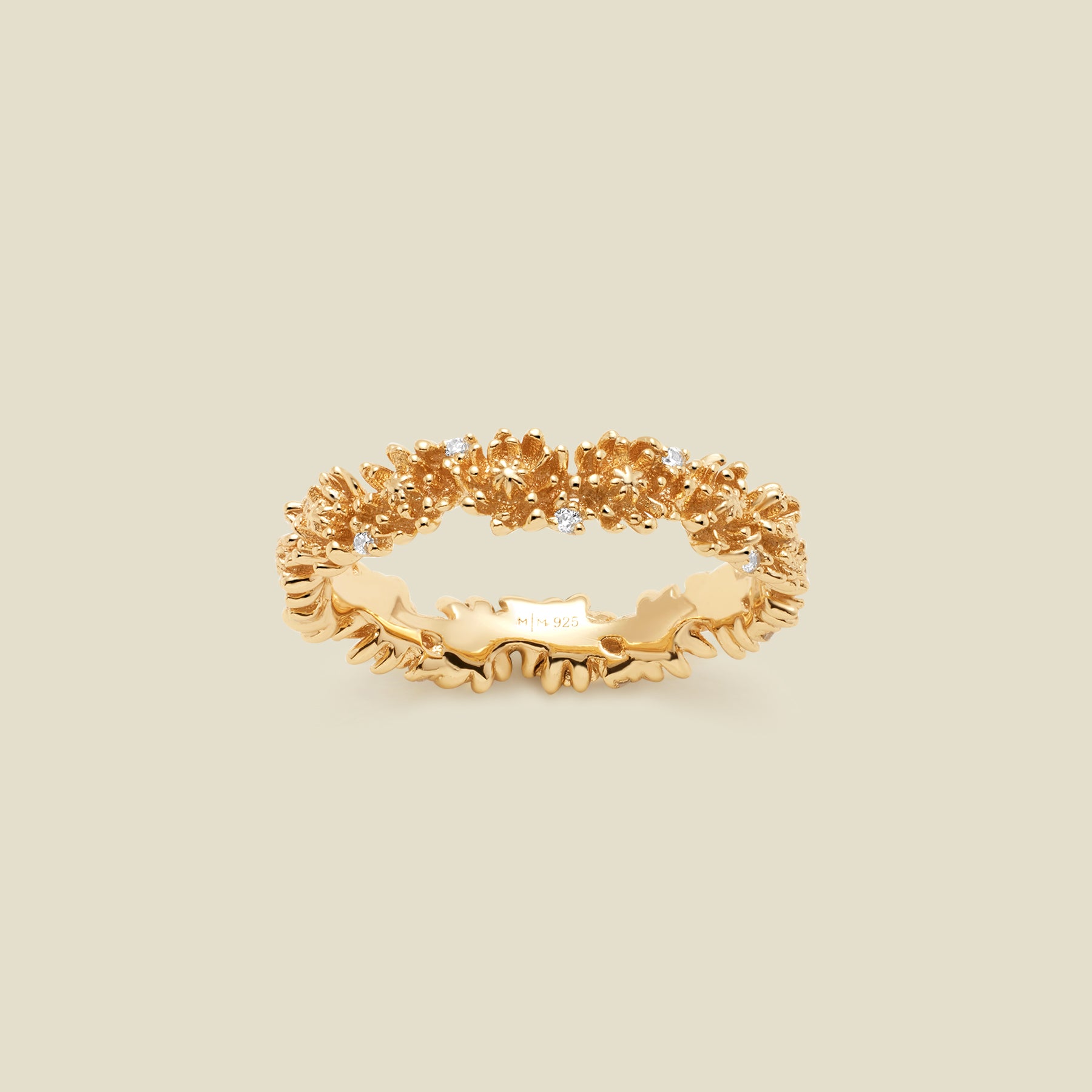 November CZ Birth Flower Eternity Ring