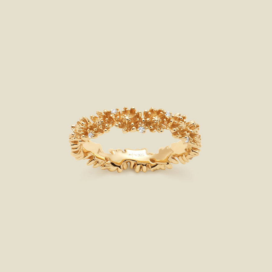 November CZ Birth Flower Eternity Ring