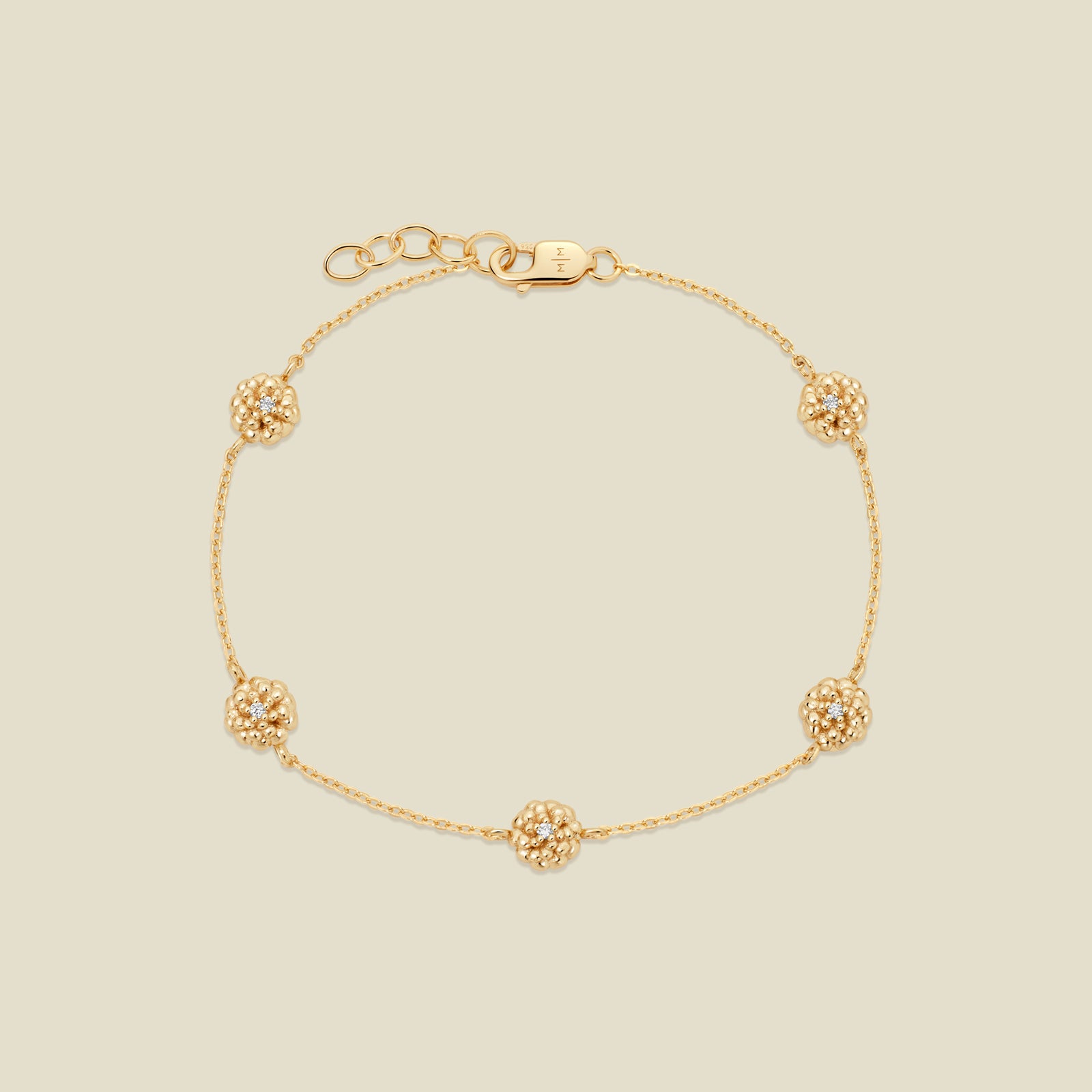 October CZ Birth Flower Station Bracelet