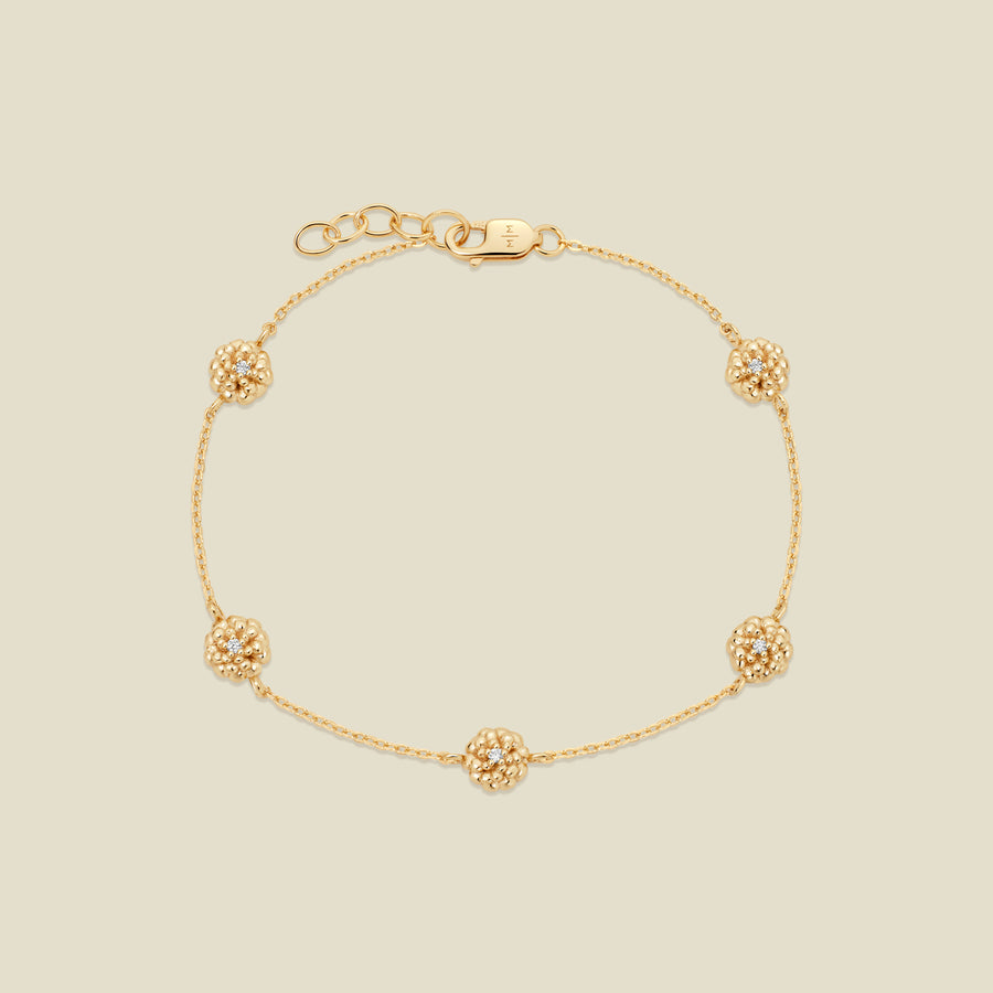 October CZ Birth Flower Station Bracelet