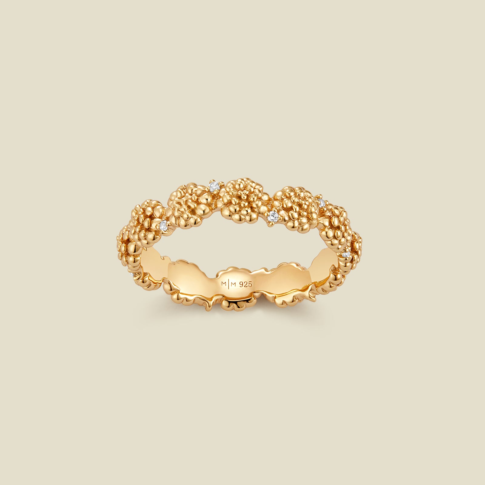 October CZ Birth Flower Eternity Ring