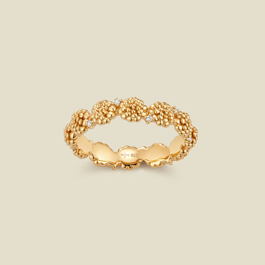 October CZ Birth Flower Eternity Ring