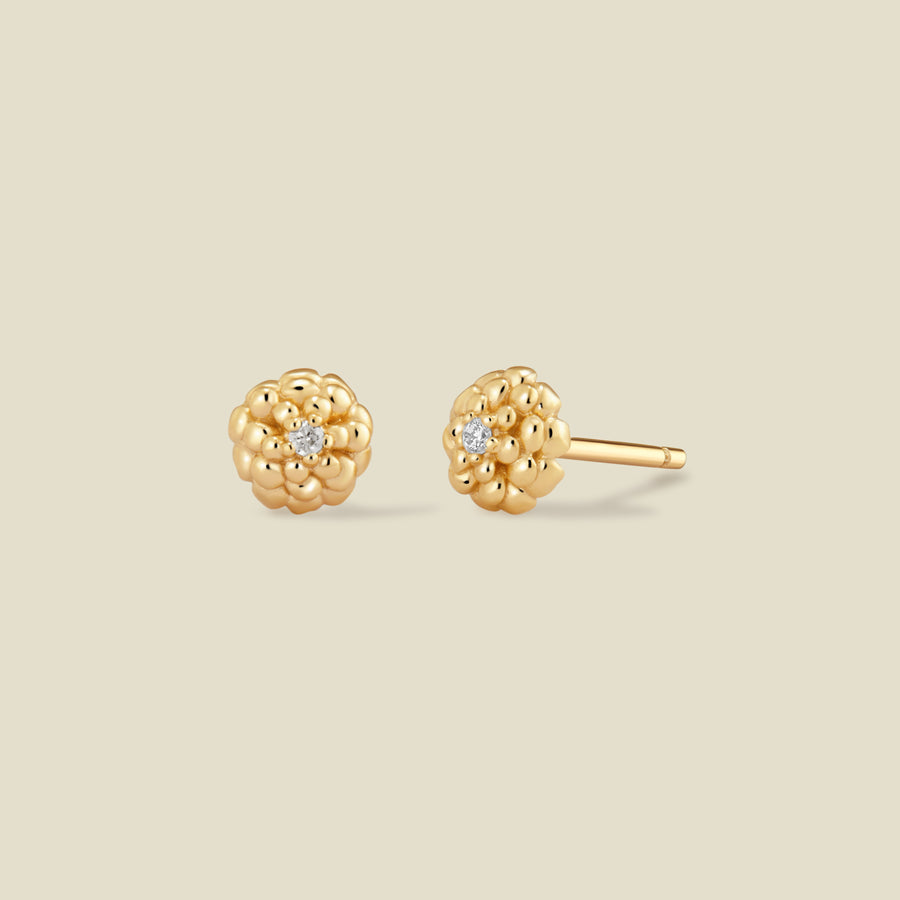 October CZ Birth Flower Stud Earrings