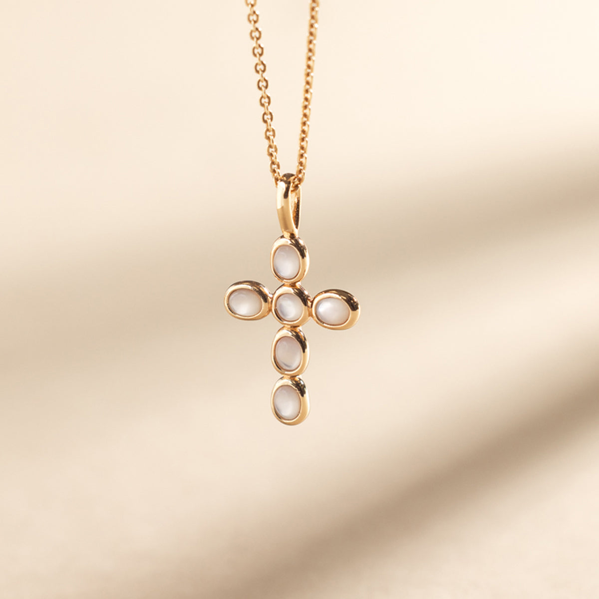 Mother of Pearl Cross Charm