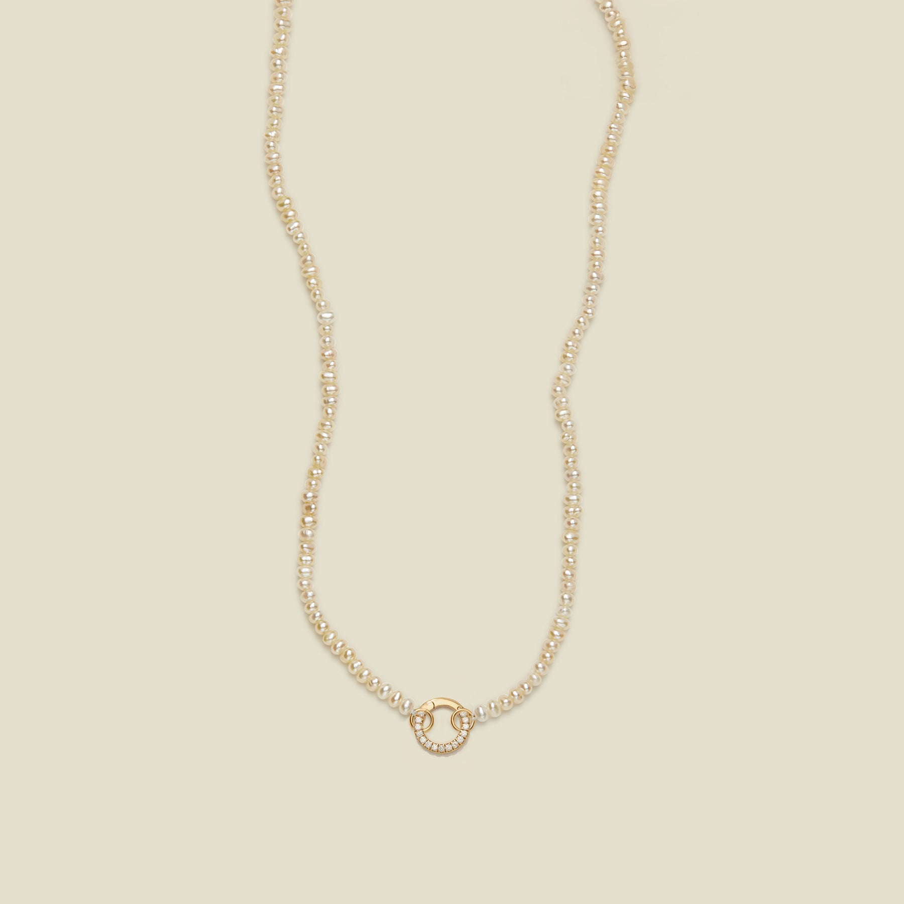 Pearl Strand Charm Necklace