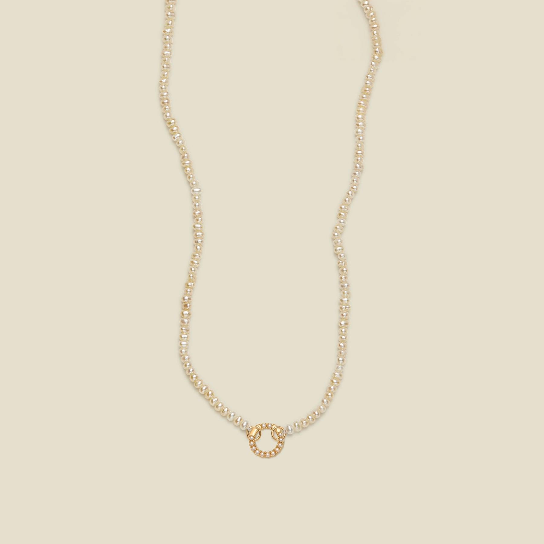 Pearl Strand Charm Necklace