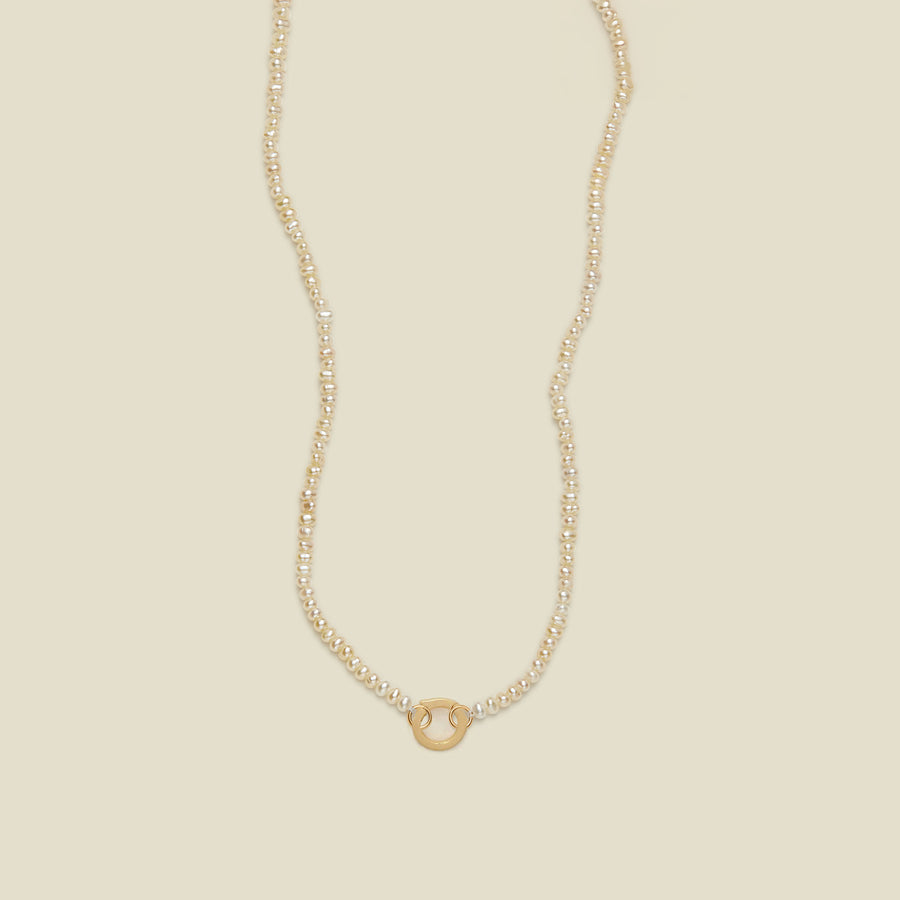 Pearl Strand Charm Necklace