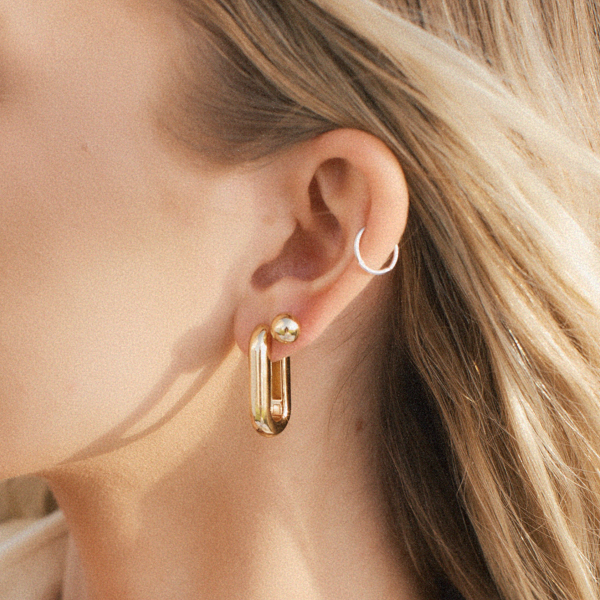 Sol Paperclip Hoop Earrings
