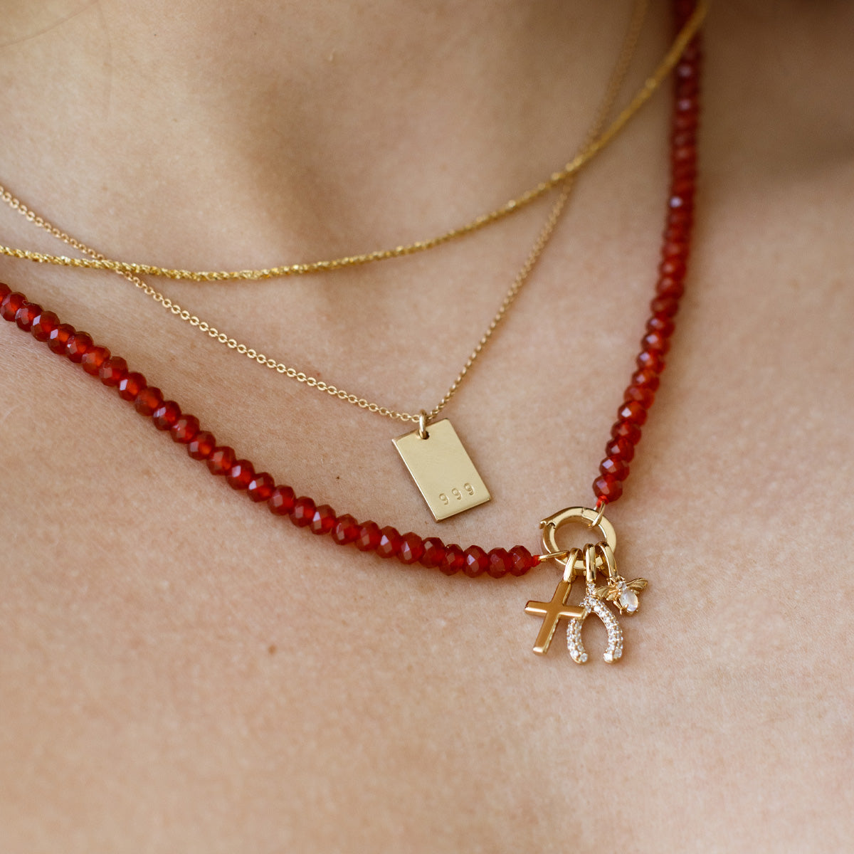 Gemstone Charm Necklace