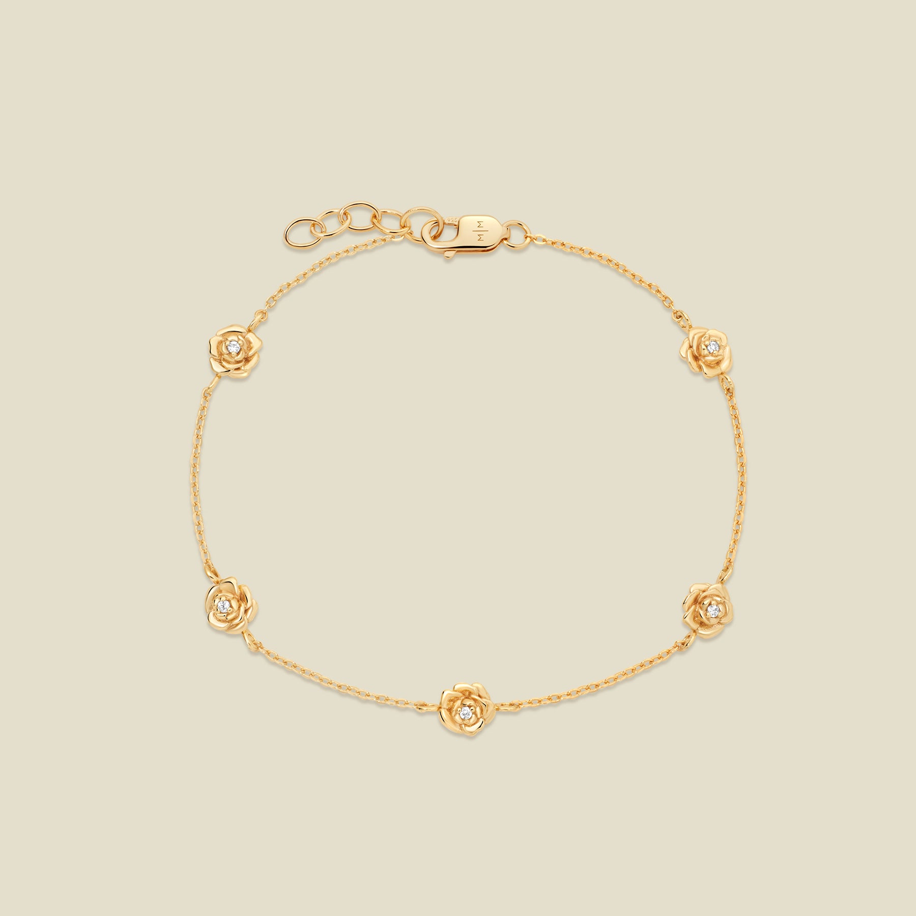 September CZ Birth Flower Station Bracelet