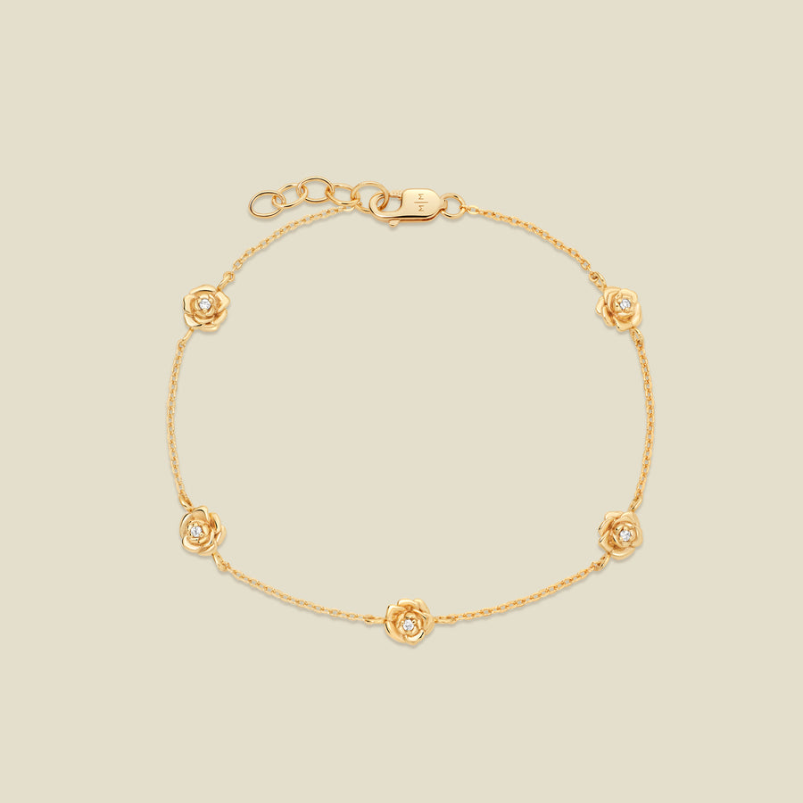 September CZ Birth Flower Station Bracelet