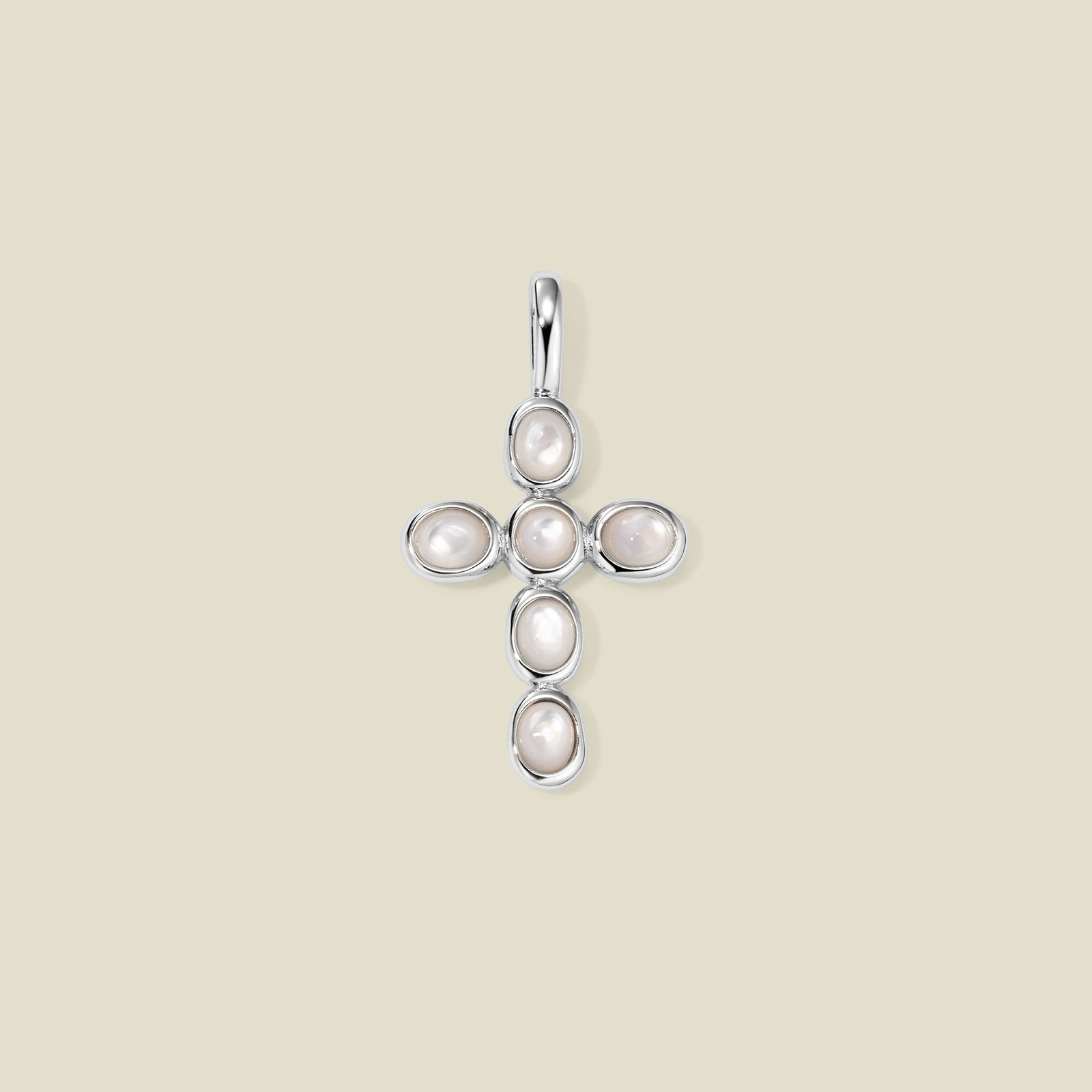 Mother of Pearl Cross Charm
