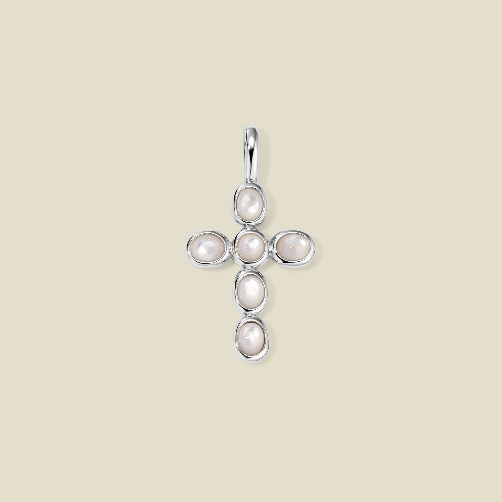 Mother of Pearl Cross Charm