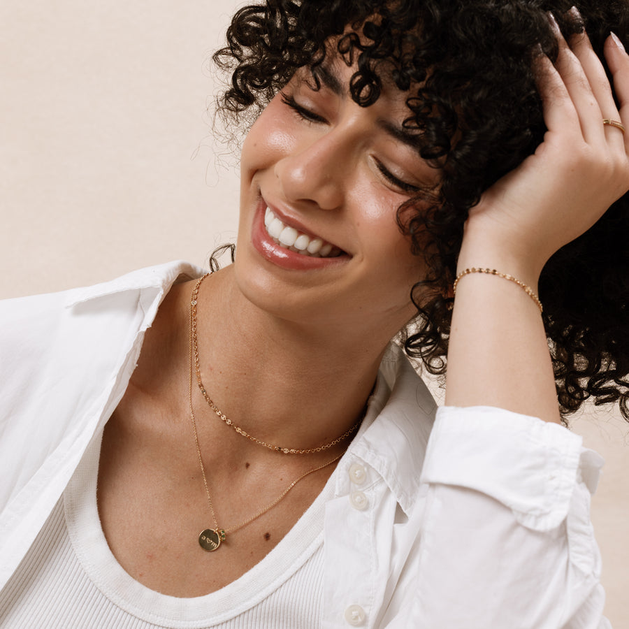 Mini Poppy Choker Necklace Lifestyle
