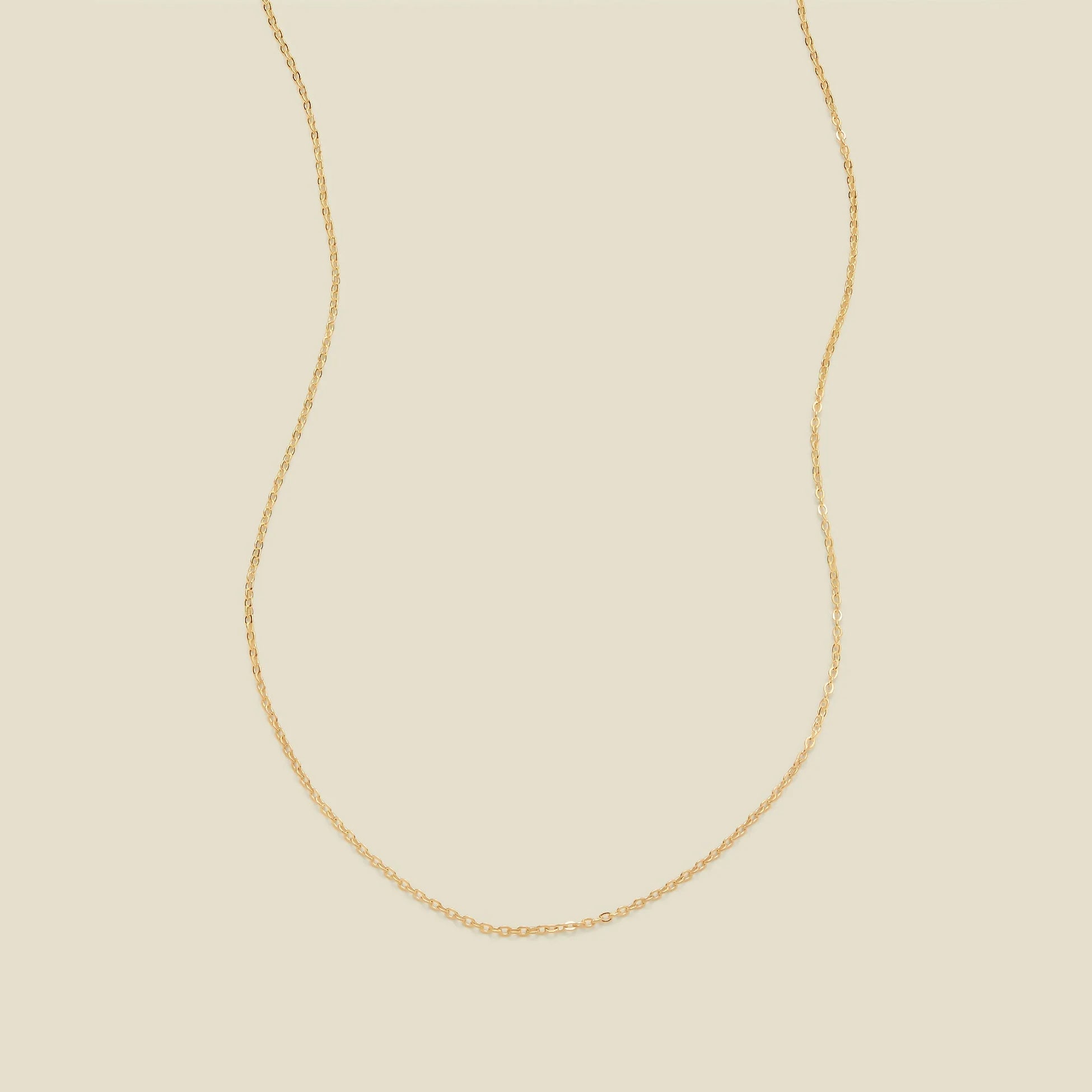 Adjustable Flat Cable Chain Gold Filled / 1.2mm / 13"-15" Necklace