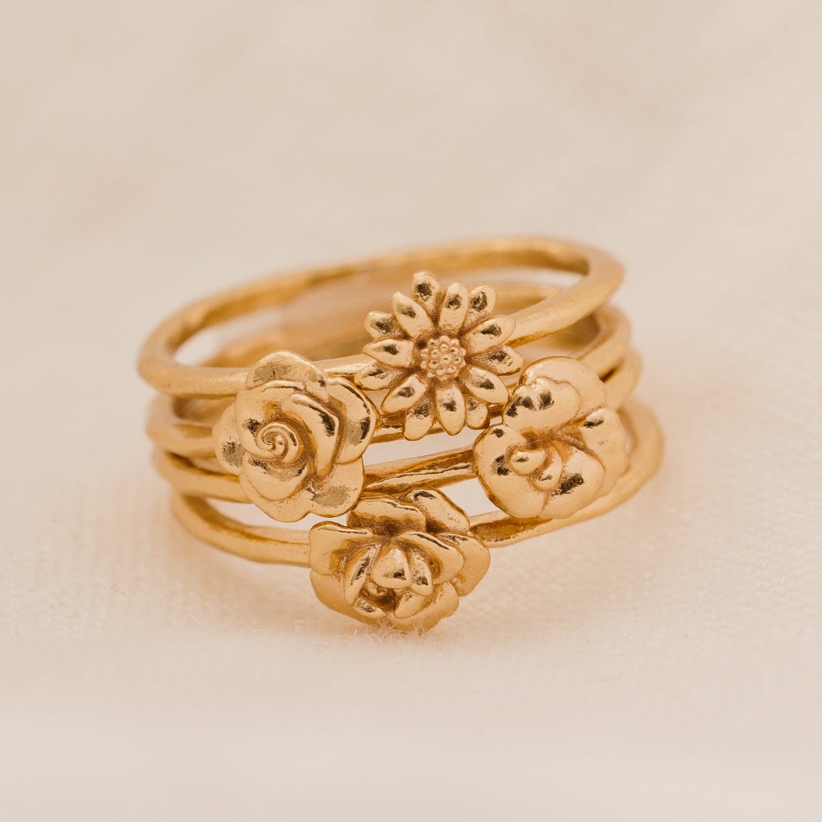 April Birth Flower Ring Ring