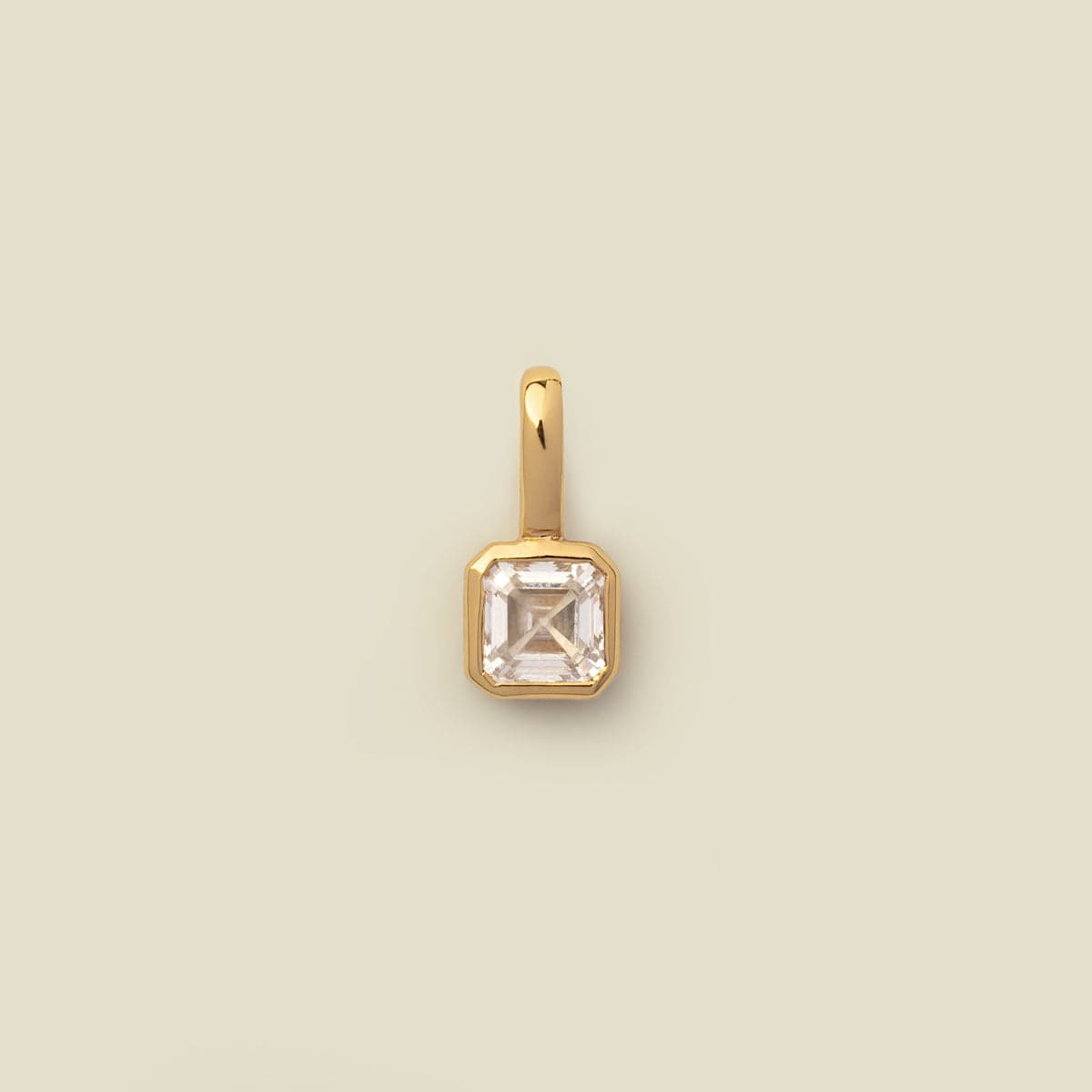 April Birthstone Charm Gold Vermeil Add Ons