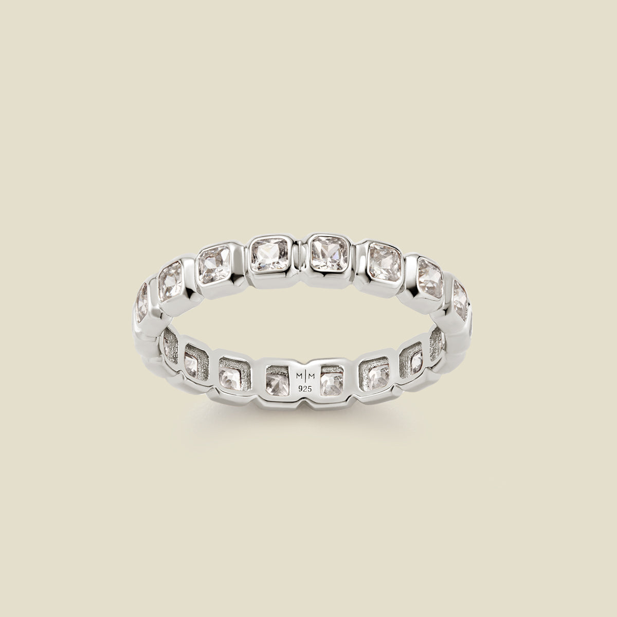 April Birthstone Eternity Ring Silver / 5 Ring