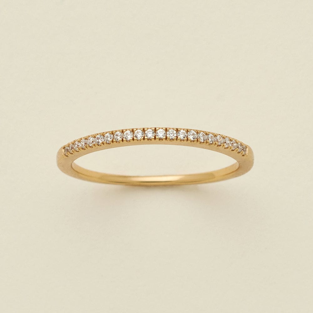 April Birthstone Stacking Ring Gold Vermeil / 5 Ring