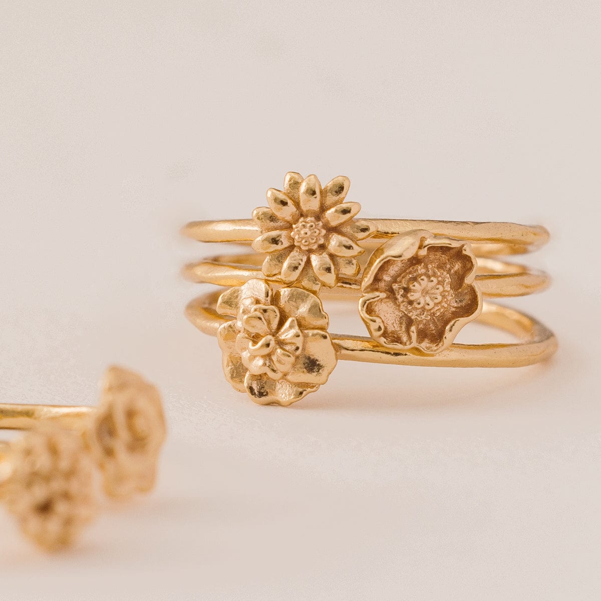 August Birth Flower Ring Ring