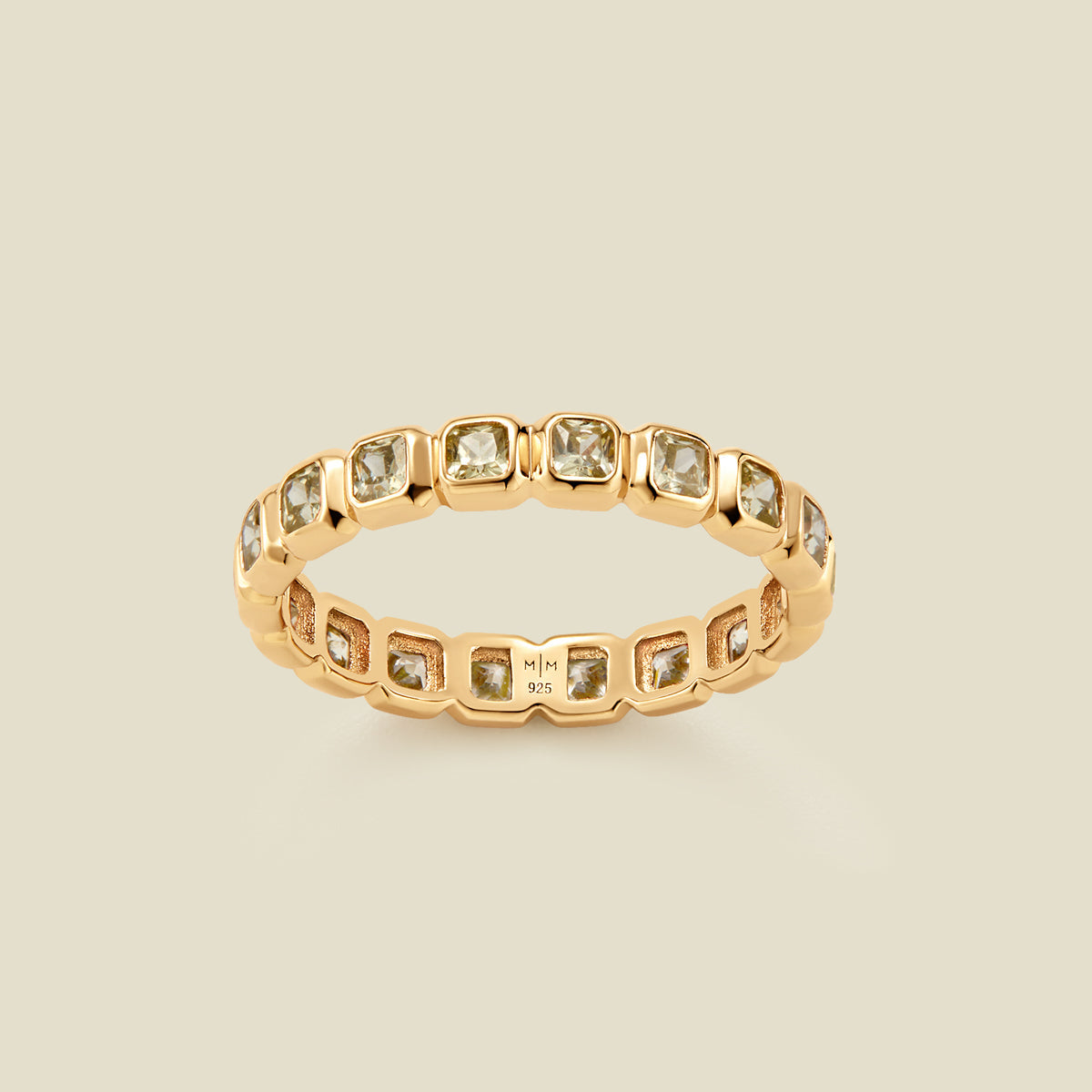 August Birthstone Eternity Ring Gold Vermeil / 5 Ring