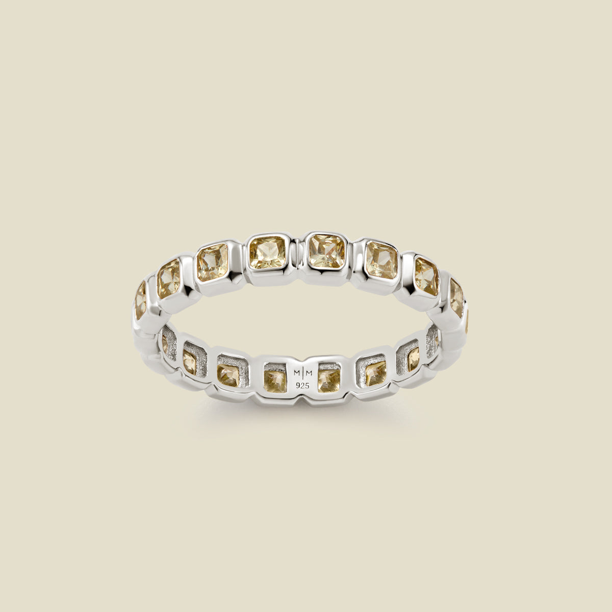 August Birthstone Eternity Ring Silver / 5 Ring