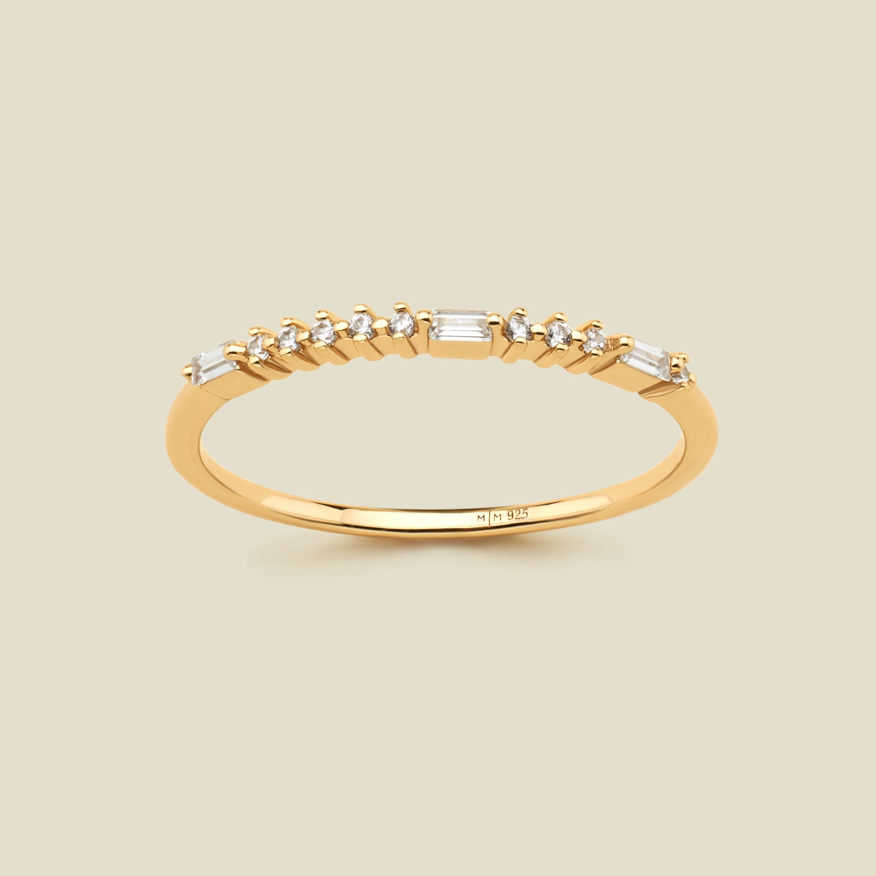 BFF Morse Code Ring Gold Vermeil / 5 Ring