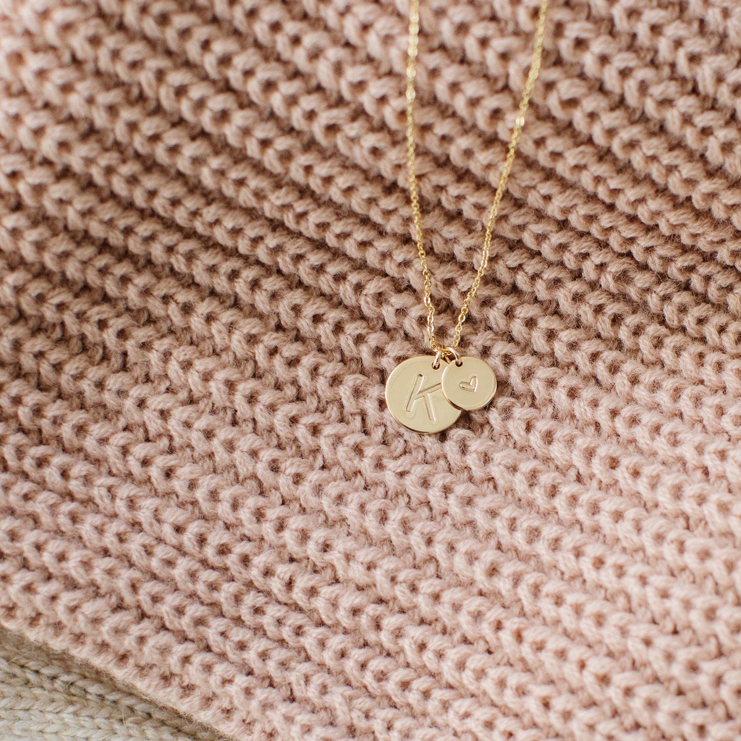 Big & Little Disc Necklace | 3/8" & 1/2" Discs Necklace