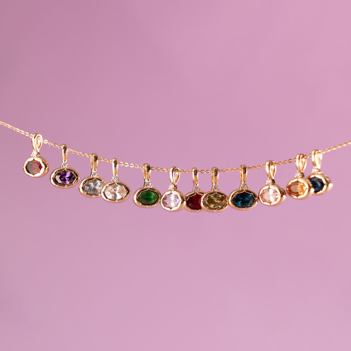 November Oval Birthstone Charm