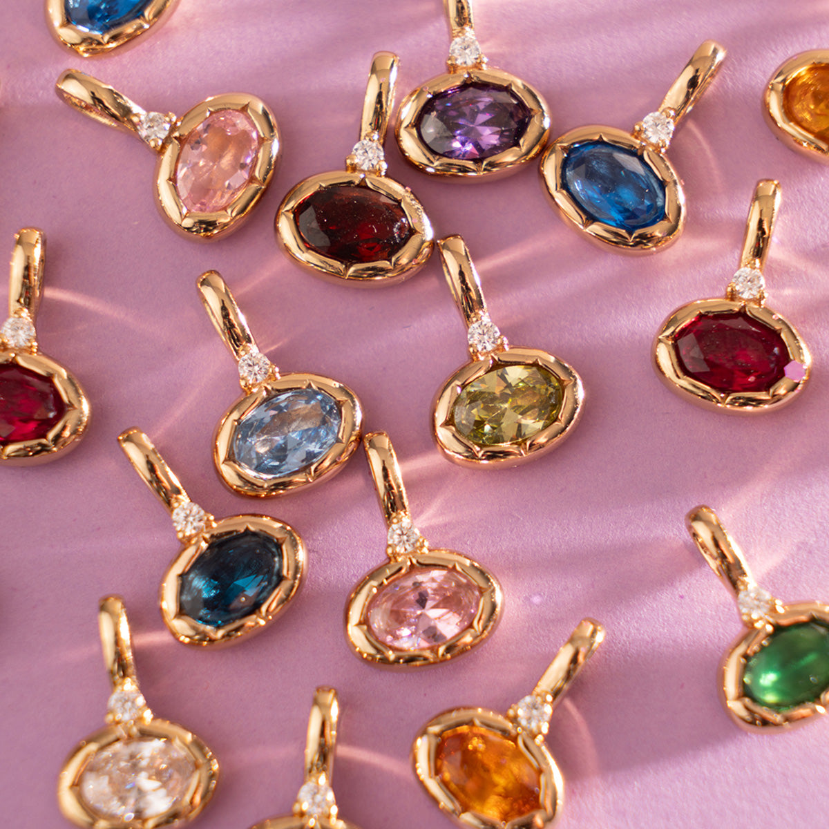 April Oval Birthstone Charm