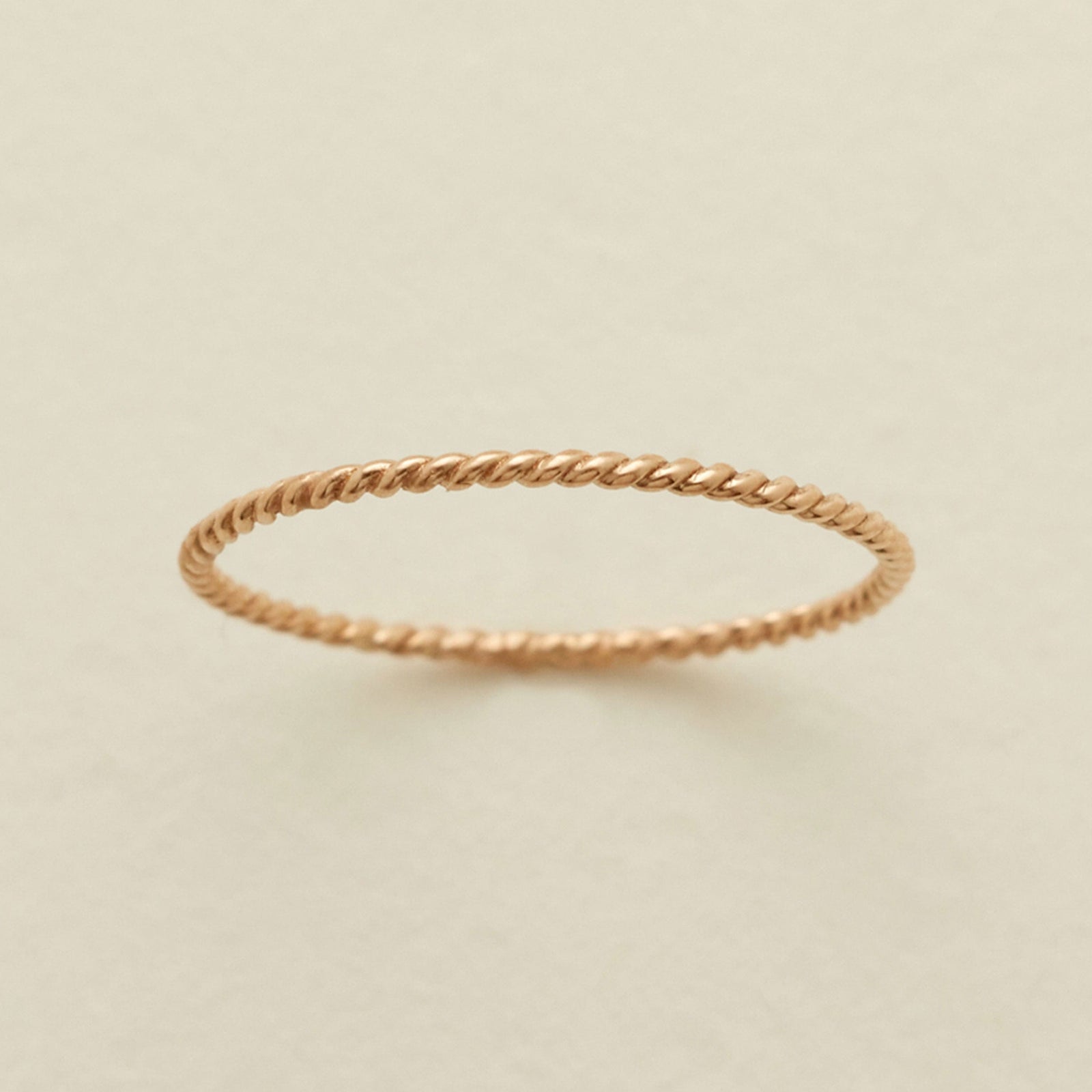 Braided Stacking Ring Gold Filled / 5 Ring