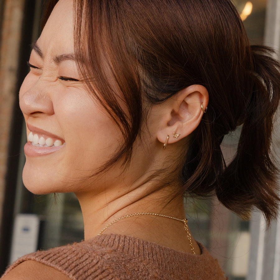 Butterfly Stud Earrings Lifestyle