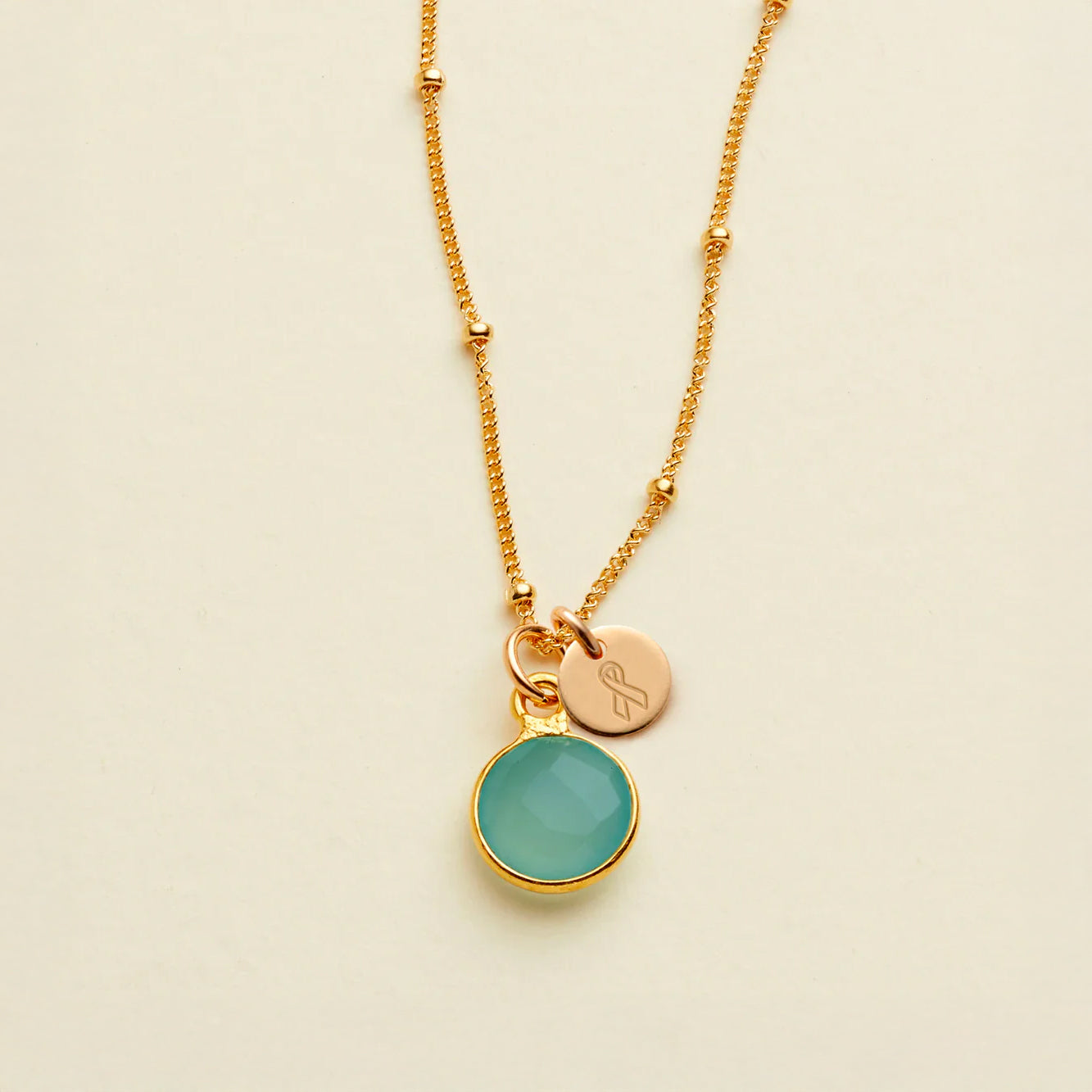 Cancer Awareness Necklace Gold Filled / Cervical Necklace