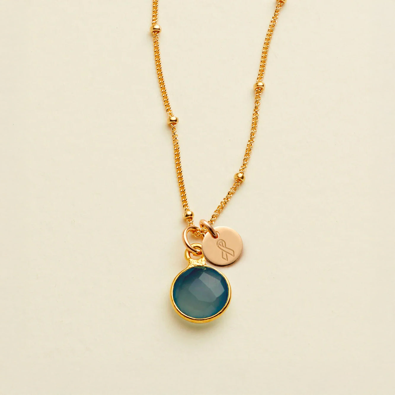 Cancer Awareness Necklace Gold Filled / Colon Necklace