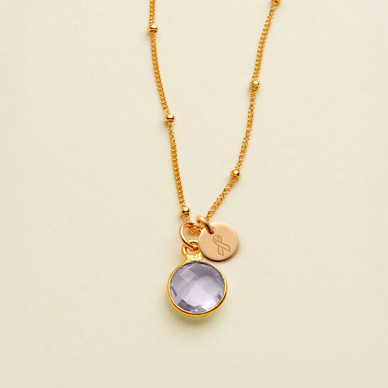 Cancer Awareness Necklace Gold Filled / Esophageal Necklace